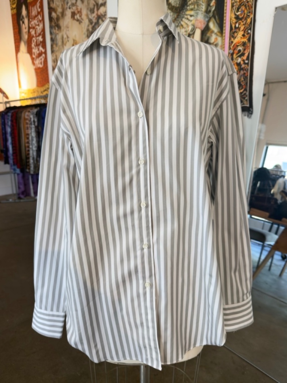 Emanuele Maffeis Felicia Mod. Judith Striped Button Down Shirt
